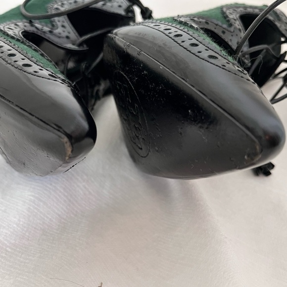 Tory Burch Hawthorne lace up Elegant Green and Black Women's Heels 9 - Picture 7 of 12